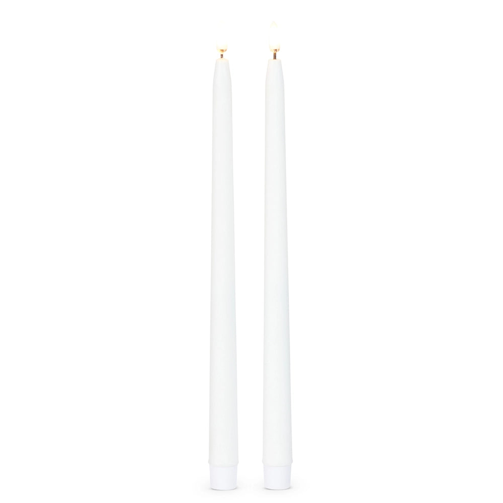 Velas de pilas Blancas 12.5" Set 2
