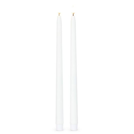 Velas de pilas Blancas 12.5" Set 2