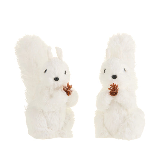 Ardilla Blanca Decorativa 9.5" – 24.13 cm