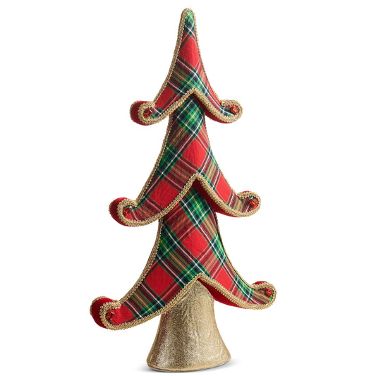 Árbol Decorativo Plaid Rojo 23.5"