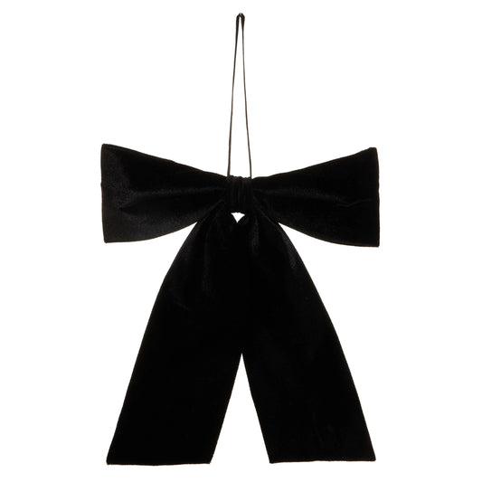 Adorno de Moño de Terciopelo Negro 12.5"