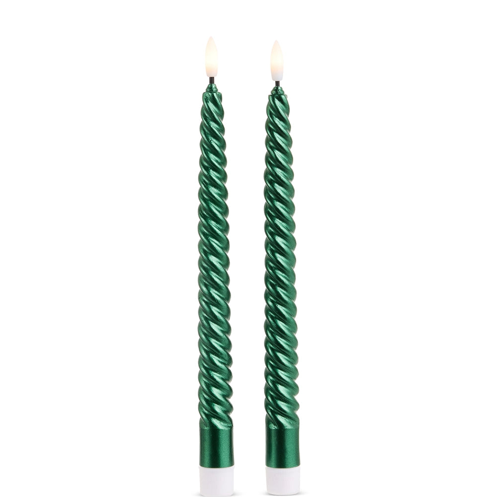 Velas Verde 11" S/2