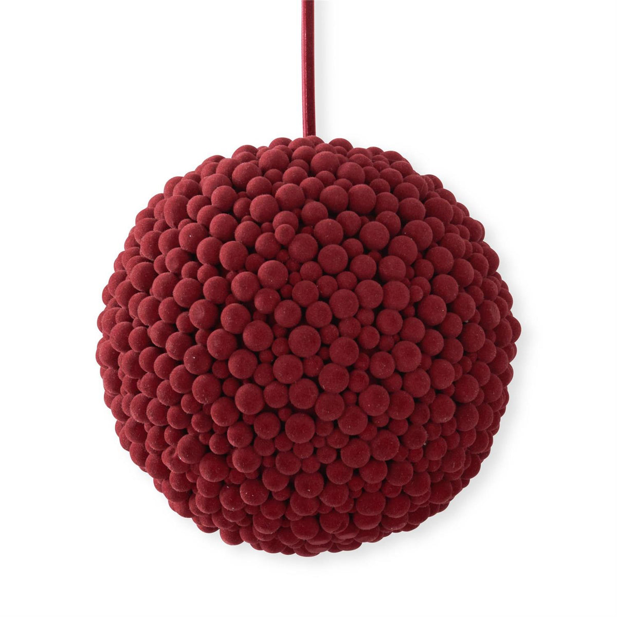 Esfera pompones burgundy 8"