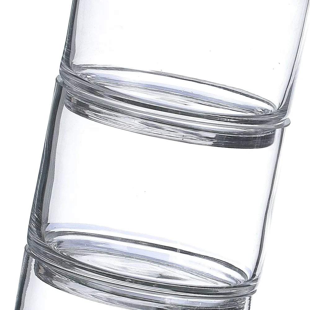 Contenedor Triple de Cristal con Tapa