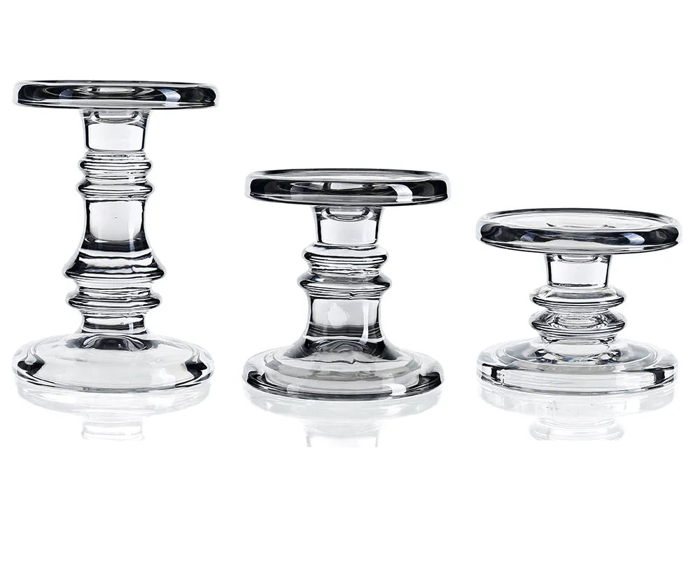 Portavelas Cristal Set de 3