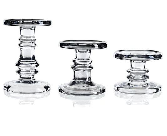 Portavelas Cristal Set de 3