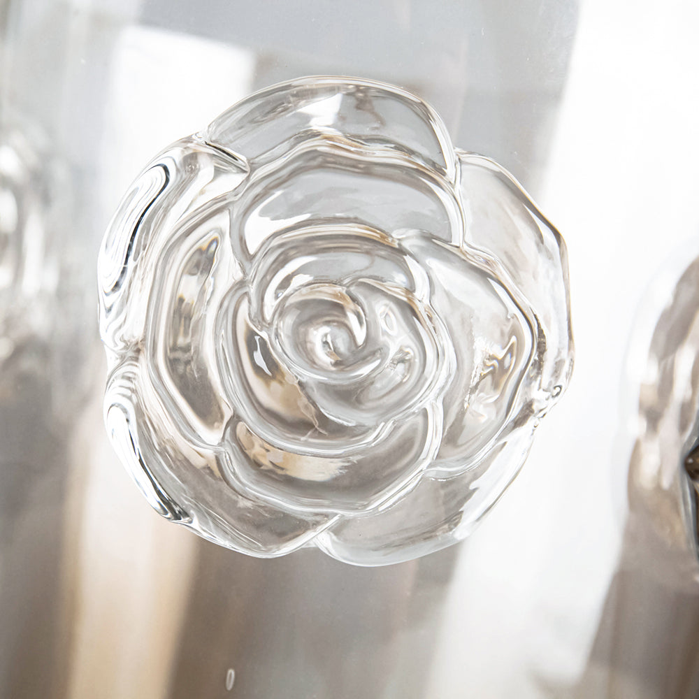 Florero Cristal con Rosas Alto