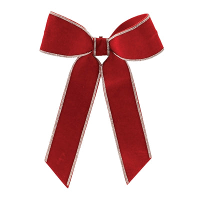 Moño Rojo/Dorado 14"
