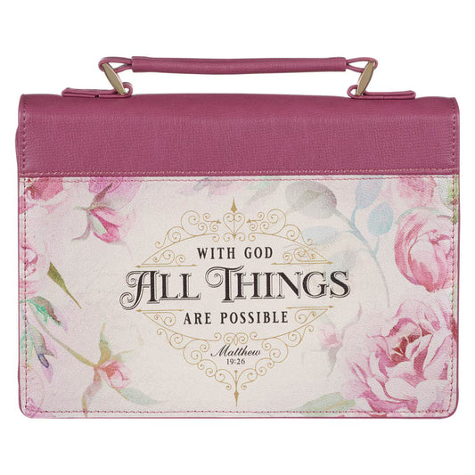 Funda para Biblia "All things are possible" Mateo 19:26