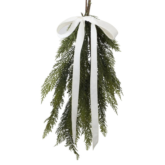 Moño Ivory Terciopelo 1"