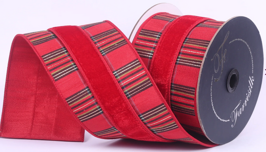 Listón Plaid Plush 4"X10YD