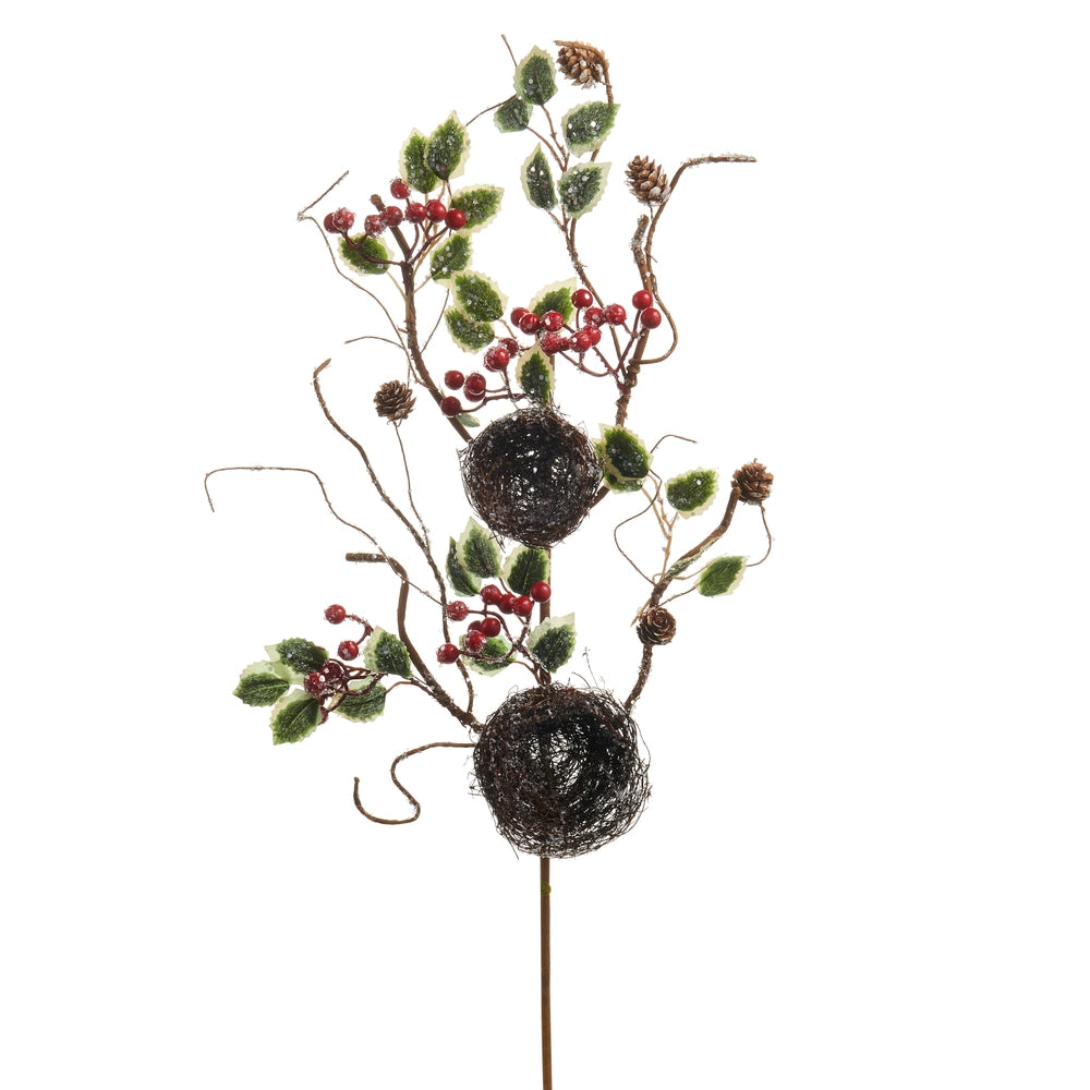 29" Iced Nest with Holly
