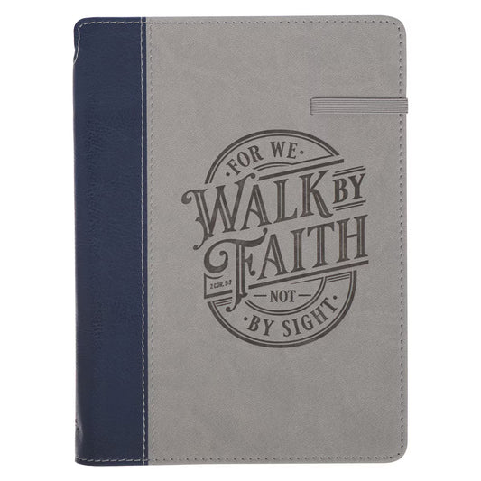 Journal con elástico "Walk by Faith"