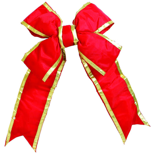 Moño Rojo/Dorado Nylon 45"