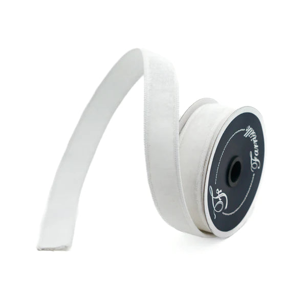 Listón Terciopelo Blanco