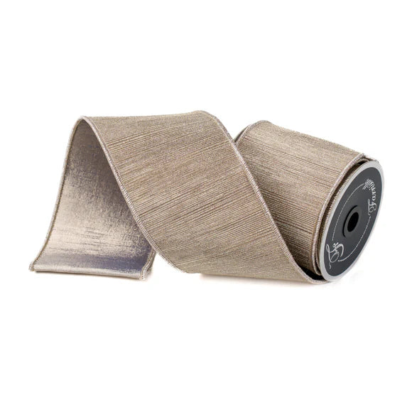 Listón Manhattan Pewter 4"x10yd