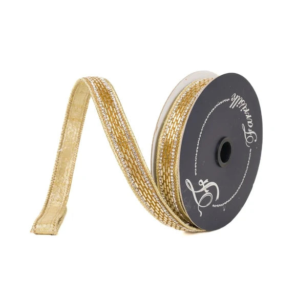 Listón Canutillo Dorado 1"x5yd