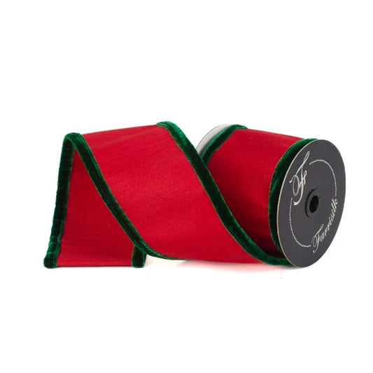 Listón Plush Puffs Rojo/Verde 2.5"x10yd
