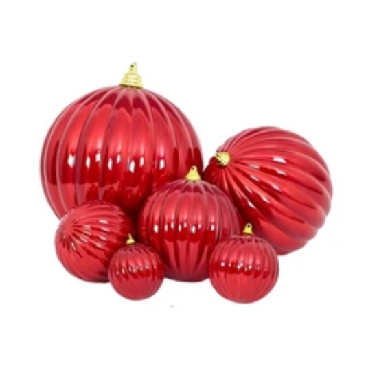 Esfera de gajos Rojo Metálico