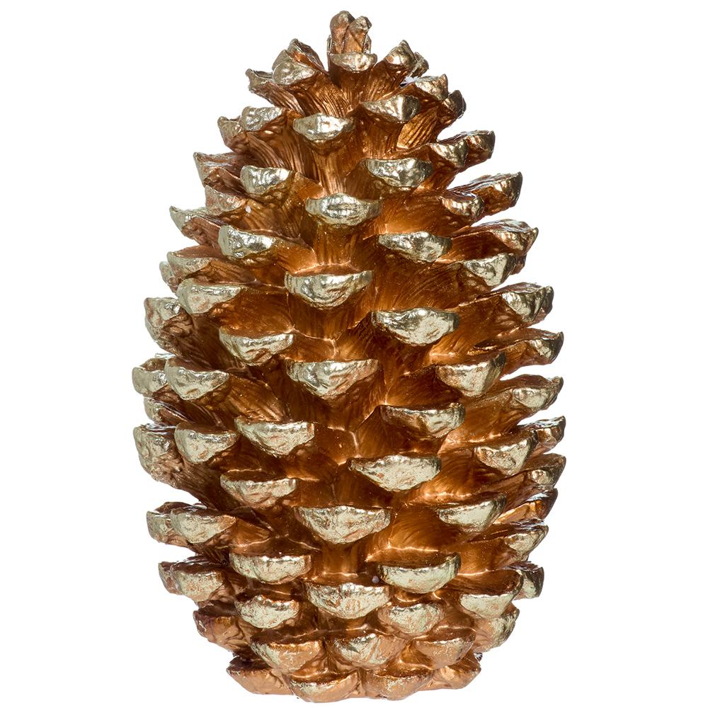 Piña Decorativa de Mesa Dorado Antiguo 15.5"