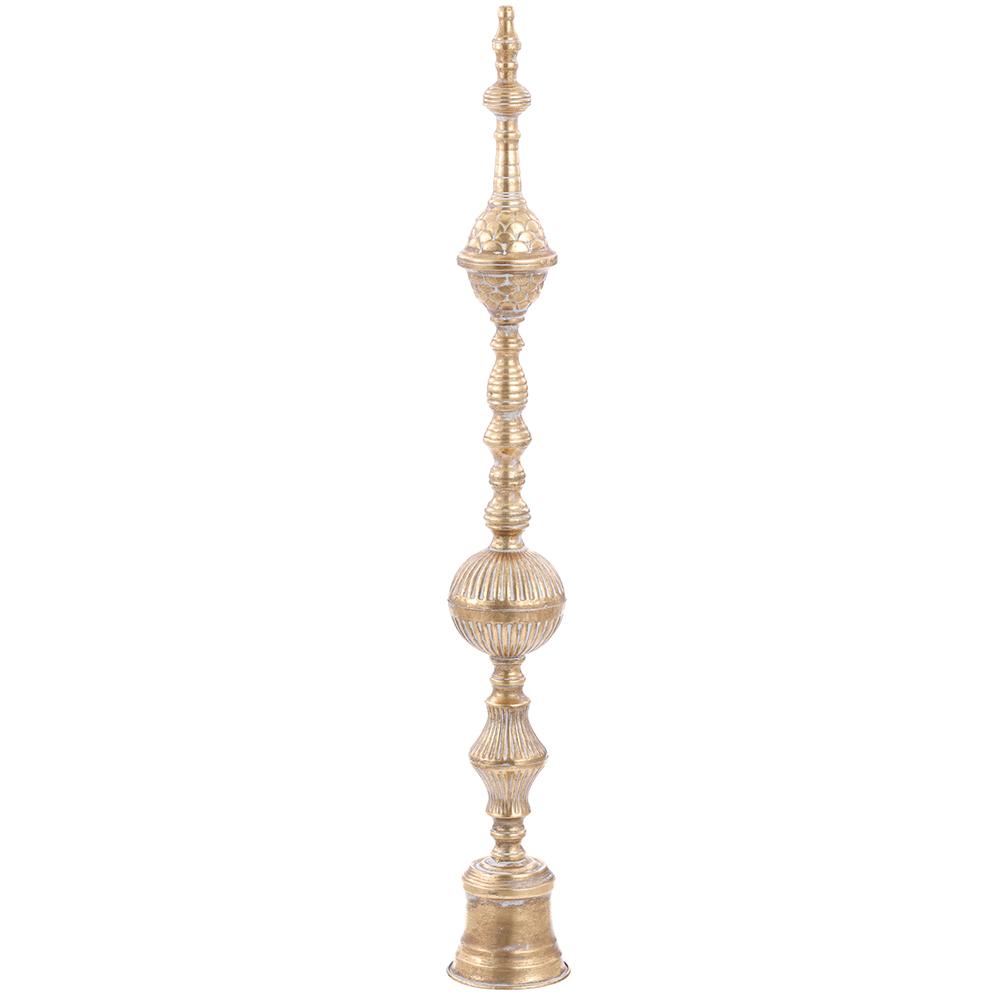 Finial Decorativo de Metal para Mesa Dorado 39"