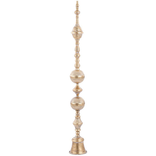 Finial Decorativo de Metal para Mesa Dorado  48.5"
