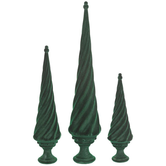 Obeliscos Terciopelo Verde S/3