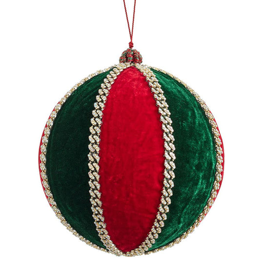 Esfera Terciopelo Rojo/Verde