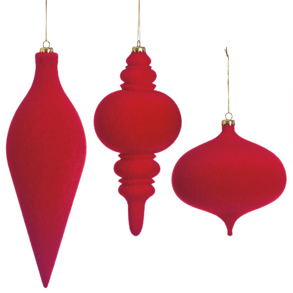 Esfera Roja Terciopelo Remate 8-16" por pieza