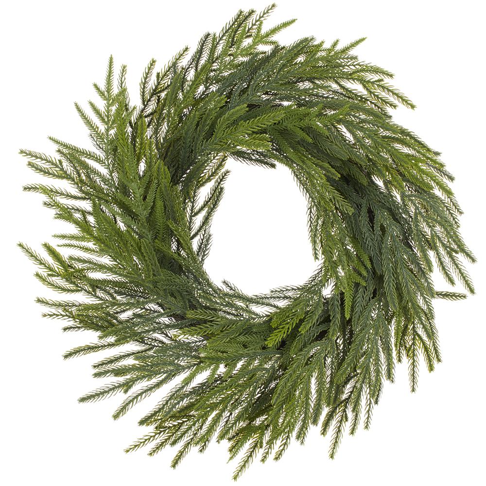Corona de Pino Willow Verde 24"