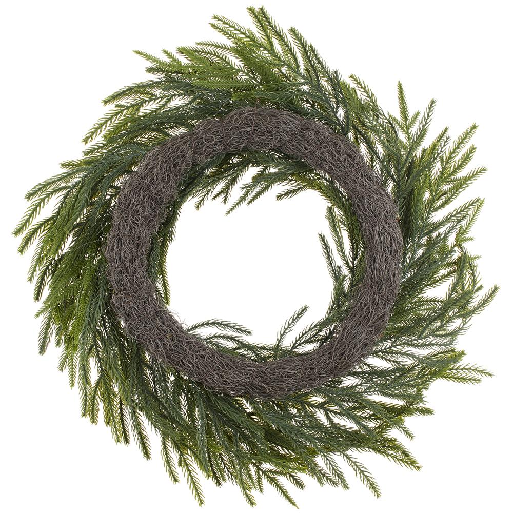Corona de Pino Willow Verde 24"