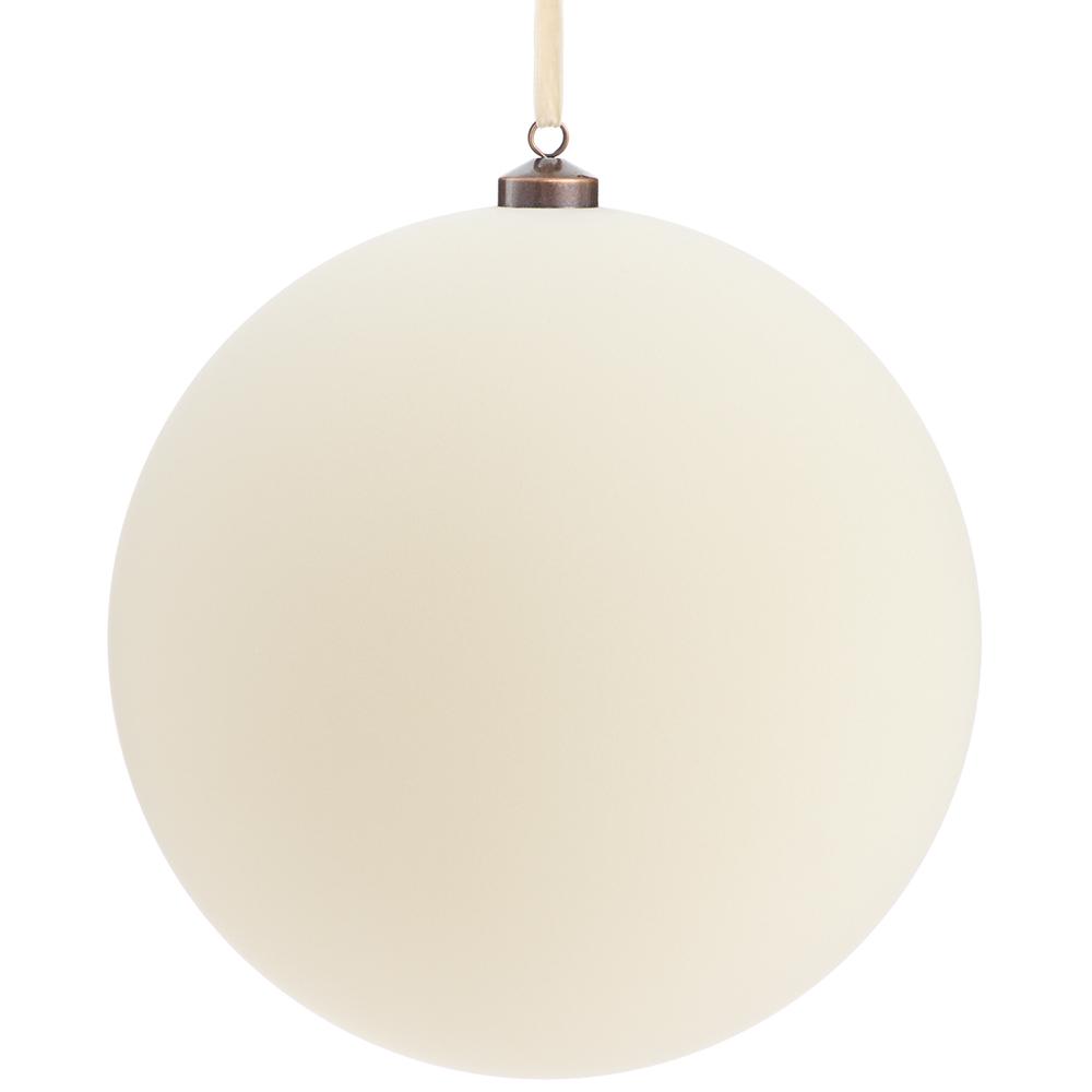 Esfera Decorativa Escarchada Crema 12"