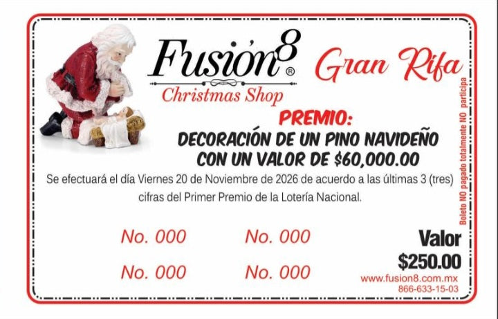 Boleto para la Rifa 20 de Nov.