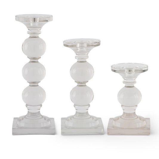 Candelabros de Vidrio S/3