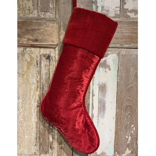 Bota Terciopelo Rojo 23"