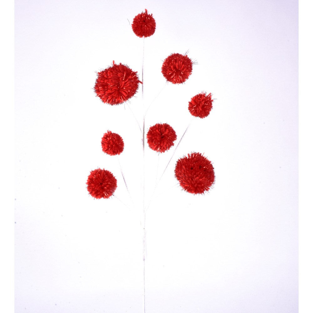 Vara Pompones Rojos