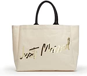 BOLSA DE MANTA IVORY BORDADO EN BRILLO