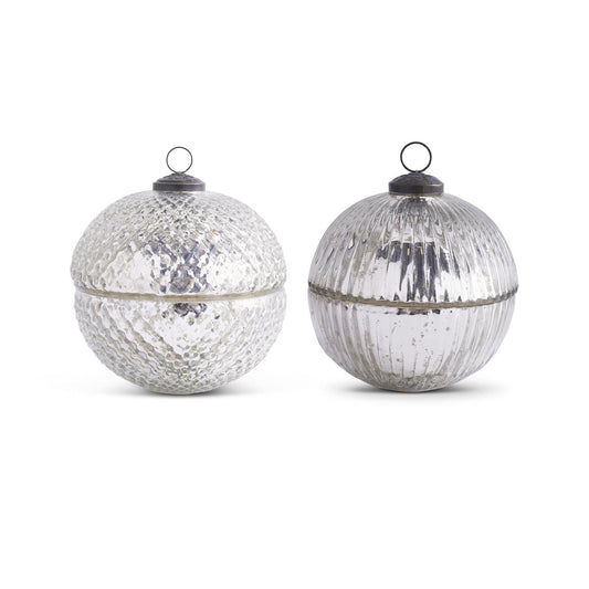 Velas esfera plata 5"