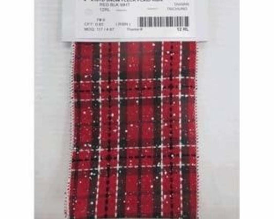 Listón a cuadros Rojo Negro/blanco