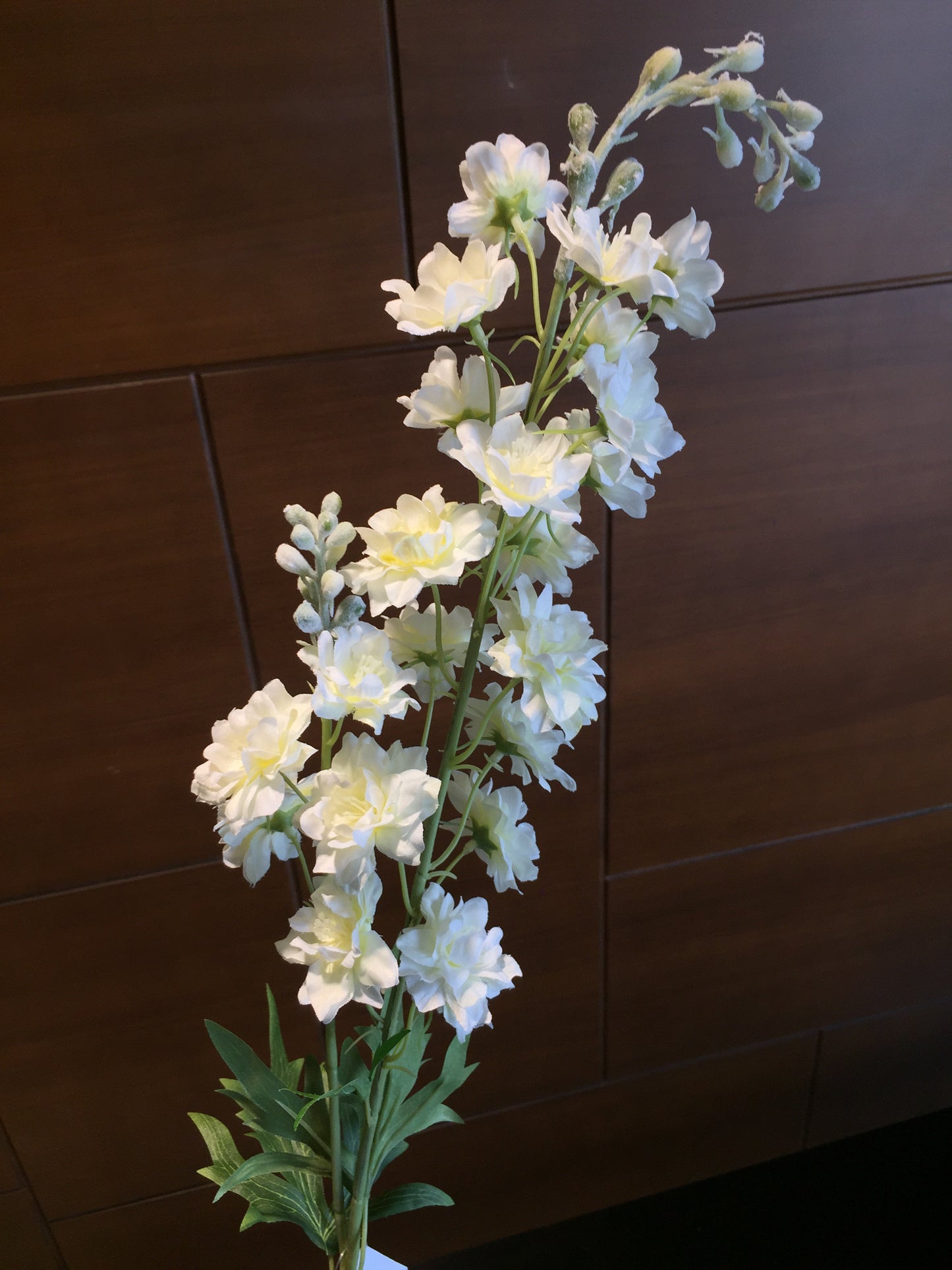 Flor artificial tipo Larkspur (por pieza disponible en: Blanca, Rosa, Lila y Azul)
