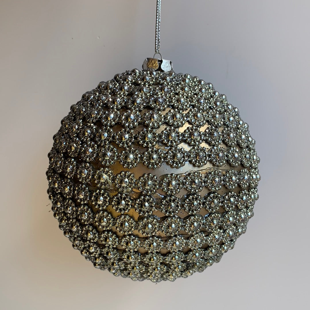 Esfera Plata Decorada