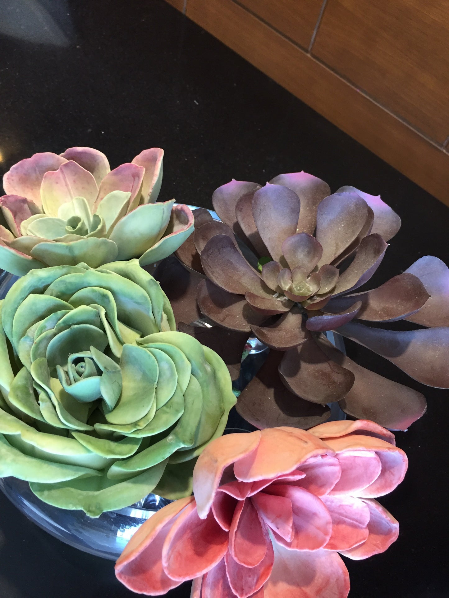 Planta artificial Suculenta (varios tipos y colores disponibles)